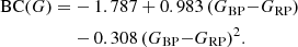$$ \begin{aligned} \mathrm{BC}(G) =&-1.787 + 0.983\,(G_{\rm BP}{-}G_{\rm RP}) \\& -0.308\,(G_{\rm BP}{-}G_{\rm RP})^{2}.\nonumber \end{aligned} $$