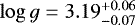 $\log g = 3.19_{-0.07}^{+0.06}$
