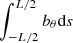 $ \int_{-L/2}^{L/2}b_\theta \mathrm{d}s $