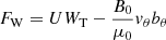 $$ \begin{aligned} F_{\rm W}=UW_{\rm T}-\frac{B_0}{\mu _0} { v}_\theta b_\theta \end{aligned} $$