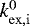 $k_{\mathrm{ex,i}}^0 $