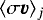 $\langle \sigma\vec{v} \rangle_j$