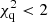 $ \chi^{2}_{\mathrm{q}} < 2 $