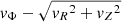 $ \mathit{v}_\Phi-\sqrt{{\mathit{v}_R}^2+{\mathit{v}_Z}^2} $