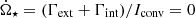 $ \dot{\Omega}_\star = (\Gamma_{\mathrm{ext}}+\Gamma_{\mathrm{int}})/{I}_{\mathrm{conv}} = 0 $