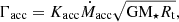 $$ \begin{aligned} \Gamma _{\mathrm{acc}} = {K}_{\mathrm{acc}}\dot{{M}}_{\mathrm{acc}} \sqrt{\mathrm{GM}_\star {R}_{\rm t}}, \end{aligned} $$