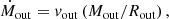 $$ \begin{aligned} \dot{M}_{\rm out} = v_{\rm out} \left(M_{\rm out}/R_{\rm out} \right) ,\end{aligned} $$