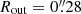 $ R_{\mathrm{out}}=0{{\overset{\prime\prime}{.}}}28 $