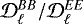 $\mathcal{D}^{BB}_{\ell}/\mathcal{D}_{\ell}^{EE}$