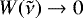 $W(\tilde{\nu}) \rightarrow 0$