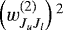 $\left(w^{(2)}_{J_uJ_l}\right){}^2 $