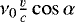 $\nu_0\frac{v}{c}\cos \alpha$