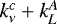 $k_{\nu}^c&#x002B;k_L^A$
