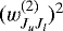 $(w^{(2)}_{J_uJ_l}){}^2$