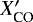 $X&#x0027;_{\textrm{CO}}$