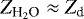 $Z_{\textrm{H}_2 \textrm{O}} \approx Z_{\textrm{d}}$