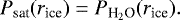 \begin{equation*} P_{\textrm{sat}}(r_{\textrm{ice}}) = P_{\textrm{H}_2 \textrm{O}} (r_{\textrm{ice}}).\end{equation*}