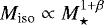 $ M_{\textrm{iso}} \propto M_{\star}^{1&#x002B; \beta}$
