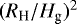 $(R_{\textrm{H}}/H_{\textrm{g}}){}^{2}$