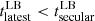 $ t^{\mathrm{LB}}_{\mathrm{latest}} < t^{\mathrm{LB}}_{\mathrm{secular}} $