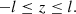 $$ \begin{aligned} -l\le z\le l. \end{aligned} $$