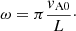 $$ \begin{aligned} \omega = \pi \frac{v_{\rm A0}}{L}\cdot \end{aligned} $$