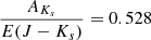 $ \frac{A_{K_s}}{E(J-K_s)}=0.528 $