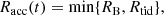 $$ \begin{aligned} R_{\rm acc}(t) = \min \{R_{\rm B},R_{\rm tid} \}, \end{aligned} $$