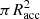 $ \pi R_{{\rm{acc}}}^2 $