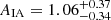 $ A_{\mathrm{IA}}=1.06_{-0.34}^{+0.37} $