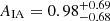 $ A_{\mathrm{IA}}=0.98_{-0.68}^{+0.69} $