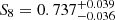 $ S_8=0.737_{-0.036}^{+0.039} $