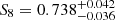 $ S_8=0.738^{+0.042}_{-0.036} $