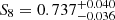 $ S_8=0.737_{-0.036}^{+0.040} $