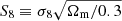 $ S_8\equiv\sigma_8\sqrt{\Omega_{\mathrm{m}}/0.3} $