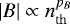 $\vert B\vert \propto n_{\mathrm{th}}^{p_B}$