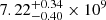 $ 7.22^{+0.34}_{-0.40} \times 10^9 $