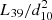 $ L_{39}/d^{2}_{10} $