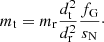 $$ \begin{aligned} m_{\rm t}= m_{\rm r} \frac{d_{\rm t}^2}{d_{\rm r}^2}\frac{f_{\rm G}}{s_{\rm N}}\cdot \end{aligned} $$