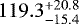 $119.3^{&#x002B;20.8}_{-15.4}$