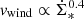 $ v_{\mathrm{wind}} \propto \dot{\Sigma}_*^{0.4} $