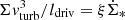 $ \Sigma v_{\mathrm{turb}}^3/l_{\mathrm{driv}}=\xi \dot{\Sigma}_* $