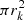 $ \pi r_k^2 $