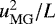 $u_{\mathrm{MG}}^2/L$