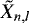 $\tilde{X}_{n,l}$