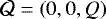 $\mathcal{Q} = (0,0,Q)$