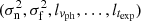 $ (\sigma_{\rm n}^2, \sigma_{\rm f}^2, l_{{\it v}_\mathrm{ph}},\dots ,l_{t_\mathrm{exp}}) $