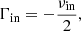 $$ \begin{aligned} \Gamma _{\rm in} = - \frac{\nu _{\rm in}}{2}, \end{aligned} $$