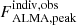 $ F\mathrm{^{indiv,obs}_{ALMA,peak}} $
