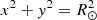 $ x^2+y^2=R_{\odot}^2 $